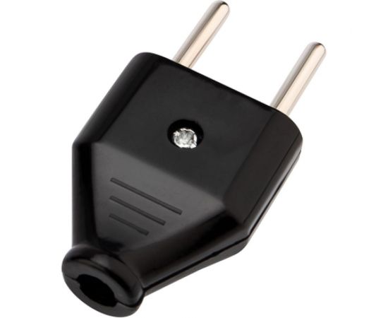 Плоская прямая вилка REXANT 6А черная 11-8947 – изображение 3