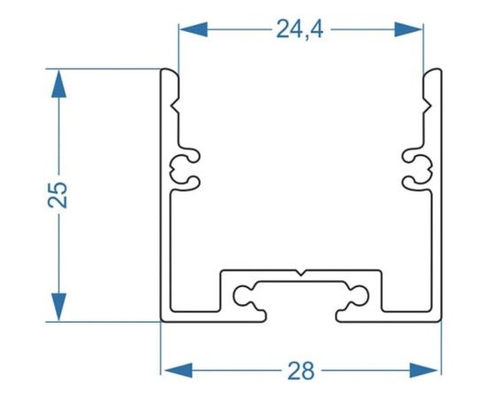 Алюминиевый профиль ArdyLight ALS-2528 anod 2.0 с экраном 50148 – изображение 3