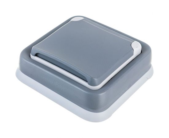 Розетка Legrand 1-м СП Plexo с защитной крышкой, с заземлением IP55 серая Leg 069833 125015 – изображение 3