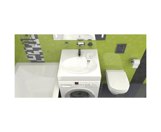 Раковина над стиральной машиной GLANZ Prado с кронштейнами 4673730111238 – изображение 3