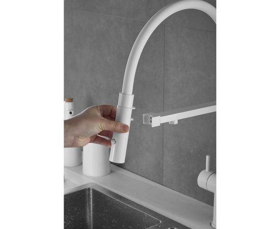 Смеситель для кухни ROSE с подключением к фильтру питьевой воды, белый R958C – изображение 33