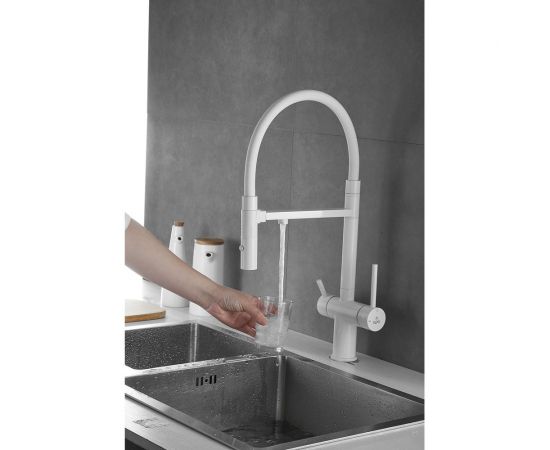 Смеситель для кухни ROSE с подключением к фильтру питьевой воды, белый R958C – изображение 34