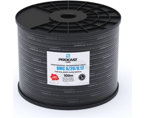 Балансный микрофонный кабель PROCAST cable BMC 6/20/0,12.3, диаметр 6mm, черный, 3 м НФ-00001842 – изображение 4