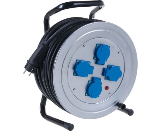 Силовой удлинитель на металлической катушке 4 гн. 50м Союз 481S-3905 – изображение 5