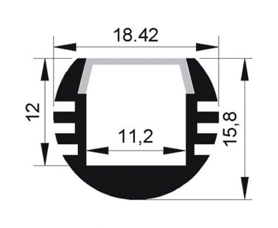 Профиль Jazzway PAL 1818 (аксессуар) круглый 2м анодированный 1009630 – изображение 5