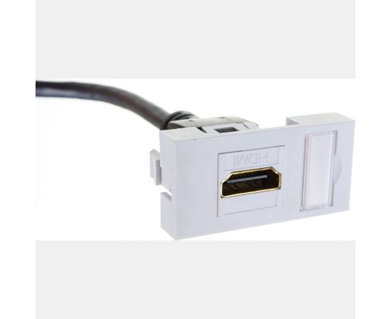 Вставка LANMASTER Mosaic 22.5x45 с адаптером HDMI, мама-мама, белая LAN-SIP-22HDMI-WH – изображение 5