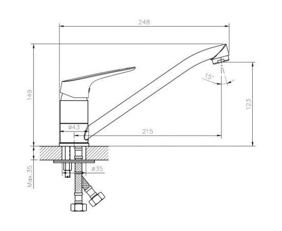 Смеситель для кухни TOKITO с поворотным изливом TOK-TAK-1012 – изображение 5