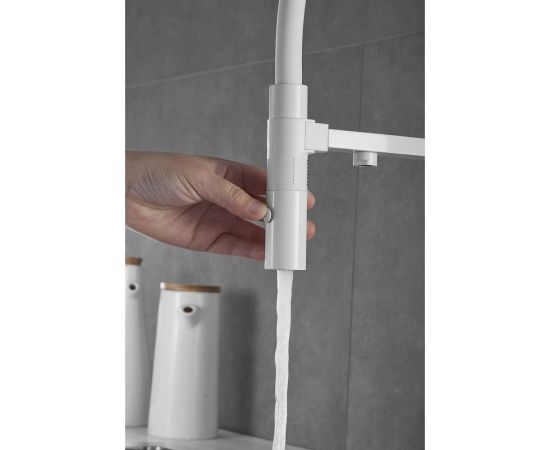 Смеситель для кухни ROSE с подключением к фильтру питьевой воды, белый R958C – изображение 6