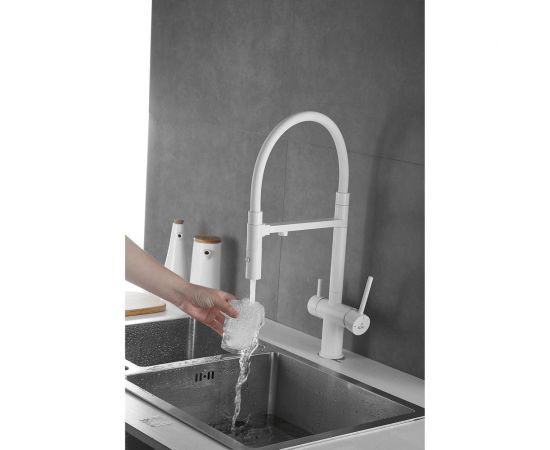 Смеситель для кухни ROSE с подключением к фильтру питьевой воды, белый R958C – изображение 8