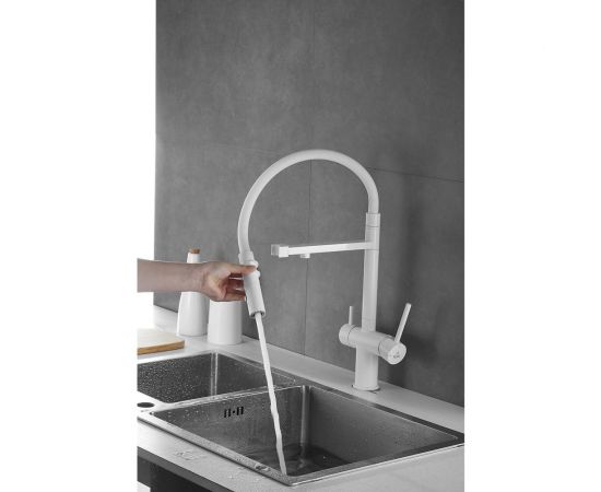 Смеситель для кухни ROSE с подключением к фильтру питьевой воды, белый R958C – изображение 10