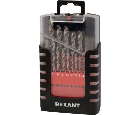 Набор сверл по металлу 19 шт, 1-10 мм, сталь Р6М5 REXANT 91-0635 