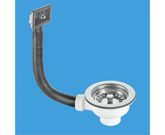 Перелив McAlpine с прямоугольным сливом, ф40-113 и со съемной решеткой OR2-113S 