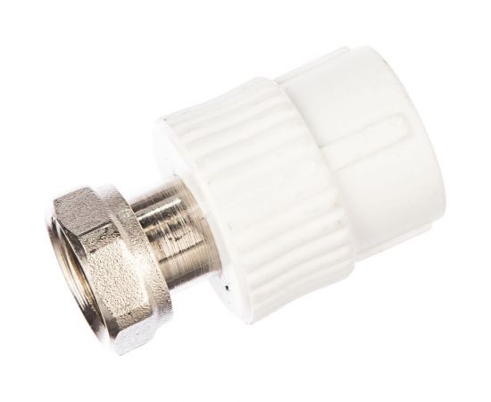 Муфта с накидной гайкой PRO AQUA PP-R белая d-20 мм 1/2" PA29008b 