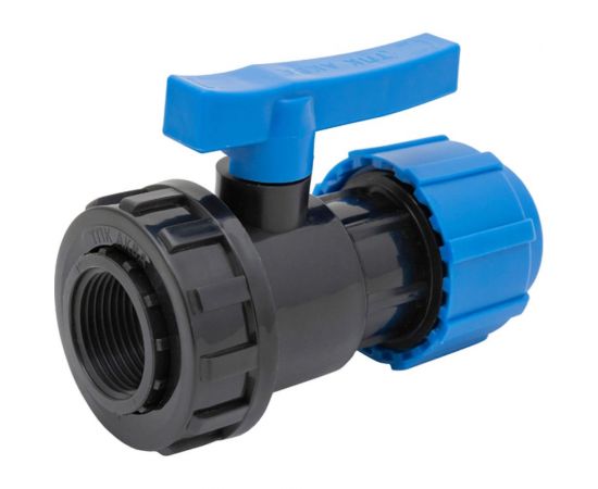 Шаровой компрессионный кран ПОЛИТЭК ВР разъемный d 25x3/4 ТПК-АКВА, 554222534 