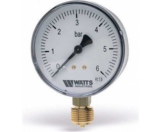 Манометр Watts F+R250 радиальный 0-6 бар, корпус 100mm, 1/2"" 10008077 
