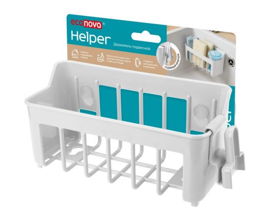 Подвесной держатель Econova Helper на присосках, 188х89х93 мм, белый 433226916 