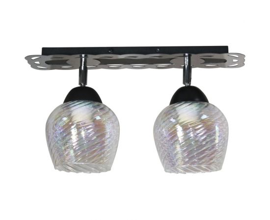 Потолочный светильник ЭЛЕТЕХ Кира 121 черн.муар хром НПБ 01-2x60-141 ИУ 1005404970 