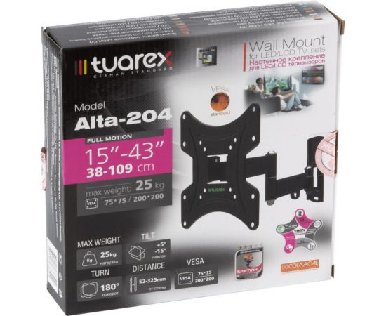 TV кронштейн Tuarex ALTA 204 black 40317 – изображение 17