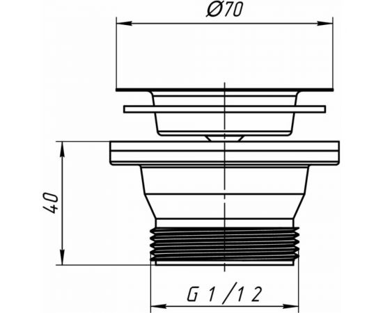 Выпуск АНИ Пласт 1 1/2" с нержавеющей сеткой M100 – изображение 2