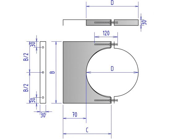 Крепление к стене ФЕНИКС ДЫМОХОДЫ КС 200, 430 1.5 000000485 – изображение 2