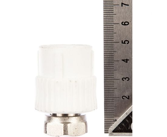 Муфта с накидной гайкой PRO AQUA PP-R белая d-20 мм 1/2" PA29008b – изображение 2