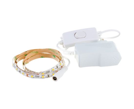 Комплект светодиодной ленты TDM SMD2835-60 LED/м-12 В-4,8 Вт/м-IP20-3000 К 1 м, 6 Вт SQ0331-0222 – изображение 2