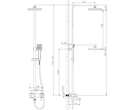 Смеситель Lemark Tropic для ванны и душа LM7004C – изображение 2