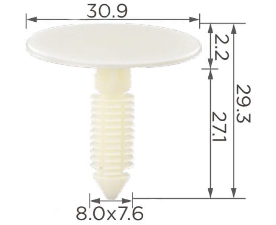 Автокрепеж для Chevrolet/Chrysler/Daewoo/Ford/GM/Opel 10 шт 4005250 КрепАвто 0220 – изображение 2