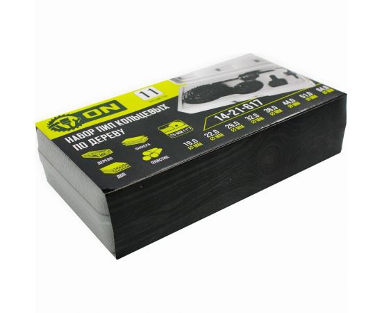 Набор пил кольцевых в кейсе 19-64 мм, 11 предметов, 19, 22, 29, 32, 38, 44, 51, 64 мм On 14-21-617 – изображение 3