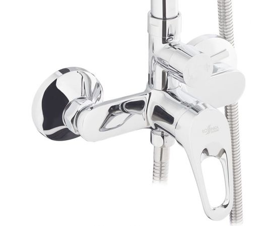 Смеситель Rossinka для душа с регулируемой высотой штанги и лейкой Тропический дождь B35-45 – изображение 3