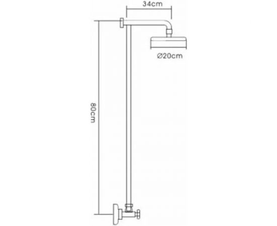 Стационарная душевая система FRAP F2308 1/2 керамическая кран-букса 516505 – изображение 3