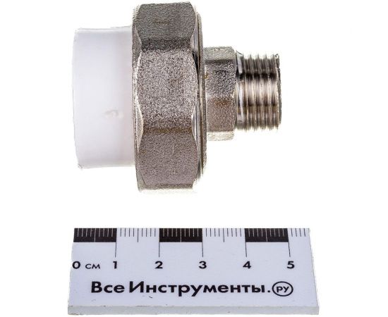 Комбинированная разъемная муфта (американка) PRO AQUA PP-R НР белая d-25 мм 1/2" PA21012b – изображение 4