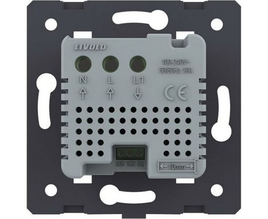 Сенсорный терморегулятор пола LIVOLO с внешним датчиком, черный (механизм) VL-FCQ1-2BPS72 – изображение 4