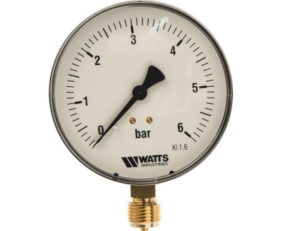Манометр Watts F+R250 радиальный 0-6 бар, корпус 100mm, 1/2"" 10008077 – изображение 4