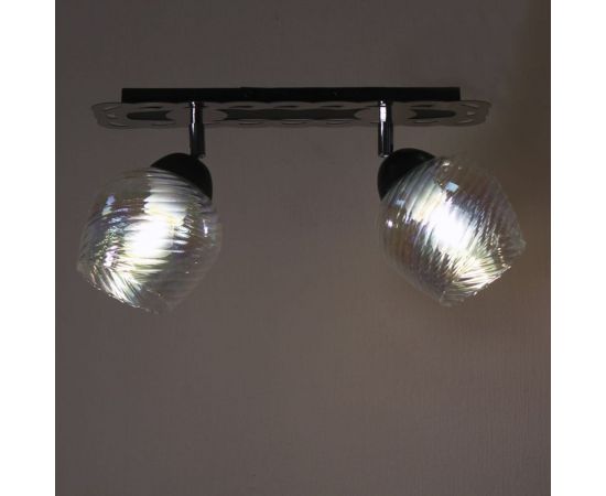 Потолочный светильник ЭЛЕТЕХ Кира 121 черн.муар хром НПБ 01-2x60-141 ИУ 1005404970 – изображение 4