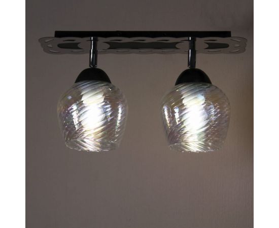 Потолочный светильник ЭЛЕТЕХ Кира 121 черн.муар хром НПБ 01-2x60-141 ИУ 1005404970 – изображение 5