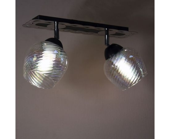 Потолочный светильник ЭЛЕТЕХ Кира 121 черн.муар хром НПБ 01-2x60-141 ИУ 1005404970 – изображение 6