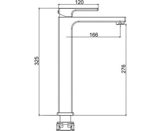 Смеситель для умывальника Gappo 35к G1017-62 высокий, литой, п/гайку, черный 544382 – изображение 6