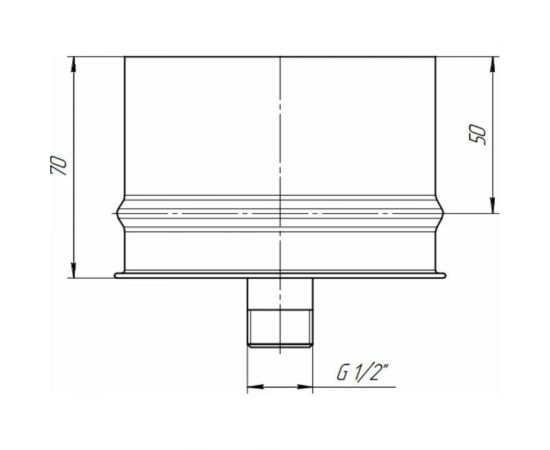 Заглушка с конденсатоотводом Прок внутренняя, Ø 200 (0.5/430) ПР030502 – изображение 6