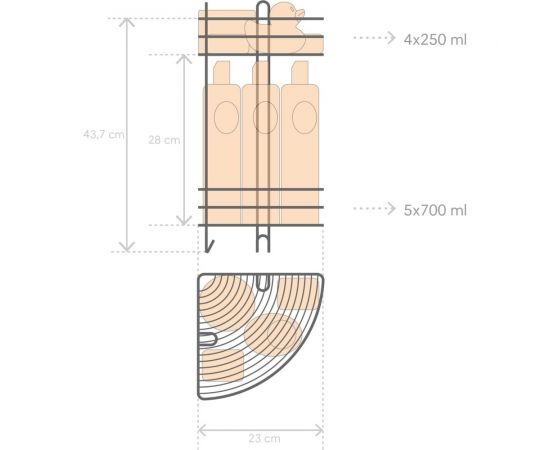 Полка ЧМЗ Стамбул настенная, угловая, 2 яруса 501-005-01 – изображение 10