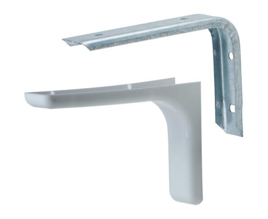 Кронштейн с декоративными накладками MFK-TORG белый L=120мм К-86 