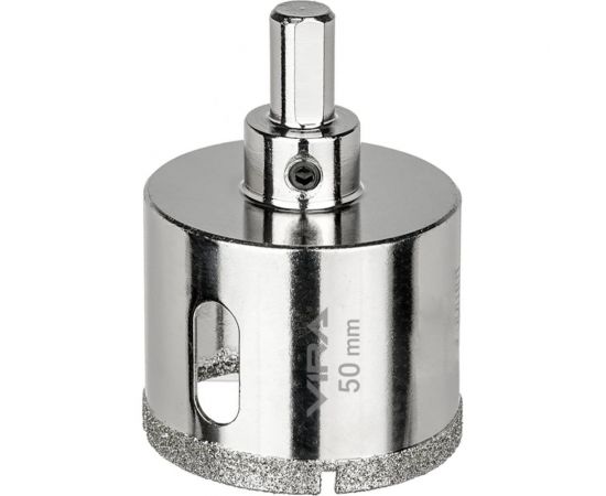 Коронка алмазная по керамике 50 мм, трехгранный хвостовик VIRA 559517 