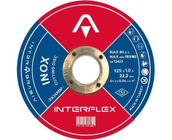 Круг отрезной по нержавеющей стали Inox 125х1х22.23 мм Interflex 4687202817931 