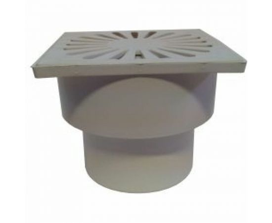 Трап ООО МультиМирПласт 50 серый 10x10 вертикальный ТП ВК 50 10/10 верт 