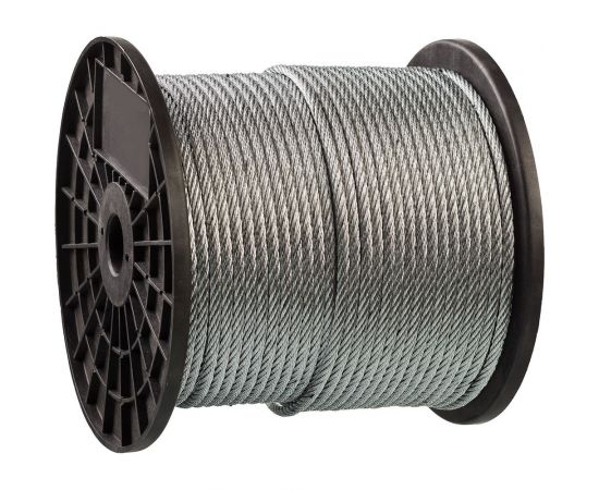 Грузоподъемный стальной трос ЗУБР Профессионал DIN 3060, d=8 мм, L=80 м 30415-08 