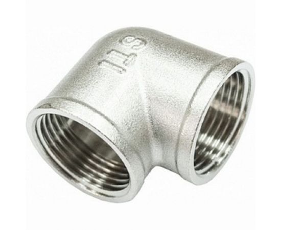 Угольник STI латунный Ду25 (1") Ру16 ВР/ВР никелированный D270-05008 