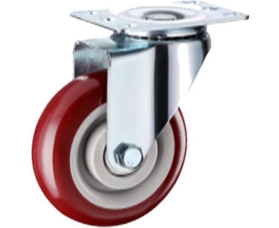 Колесо аппаратное полиуретановое поворотное с площадкой 310100S (100 мм; 130 кг) А5 1005791 