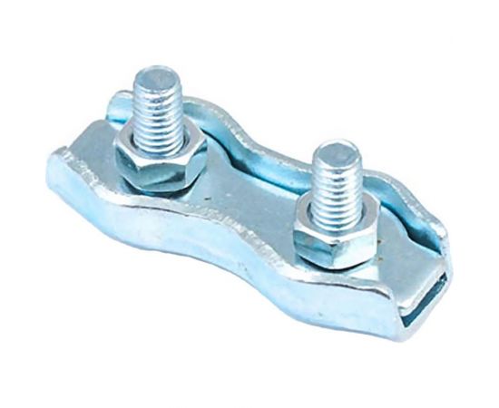 Зажим троса Стройбат Duplex 4мм белый цинк 10 шт 308510 