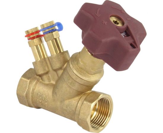 Балансировочный латунный клапан DN.ru КБЛР-025-16 усиленный Ду25 Ру16, L=91 мм, муфтовый D080-00504 