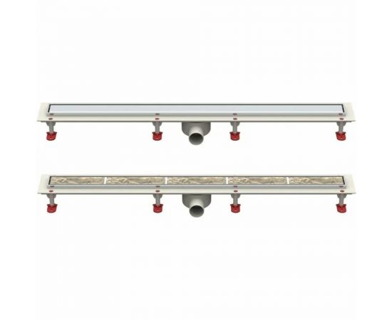 Линейный трап Татполимер ТП-55.1С-600 с горизонтальным выходом, решетка - щелевая 50043 